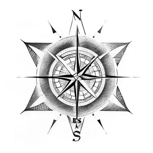 A Compass Rose With Animals Representing Different Countries