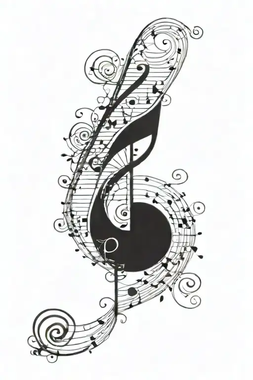 Percussion Clef With Music