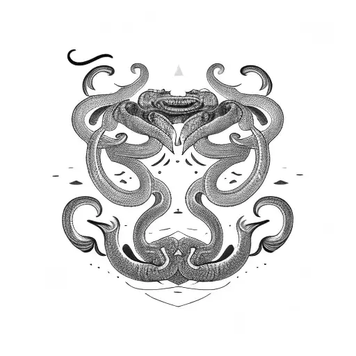 Two Cobras With A Siamese Cat