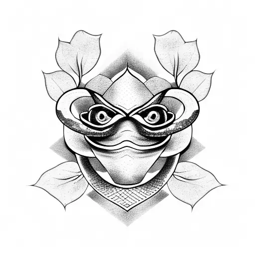 Snake With A Rose Crown