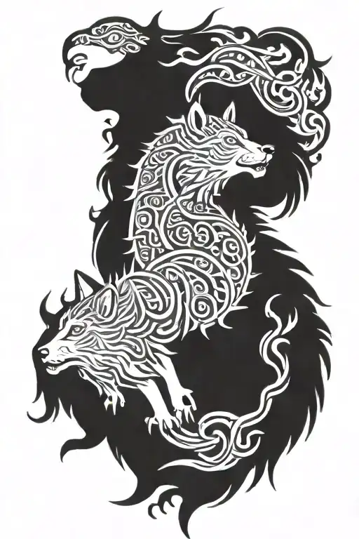 Nordic Skoll And Hati