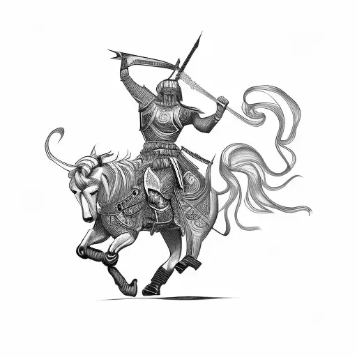 Illyrian Warrior On A Horse