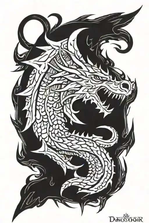 Cyber Sigilism With Dragonborn Written In The Dragon Language From The Elder Scrolls