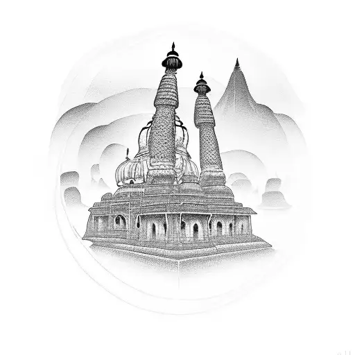 A Peaceful Indian Landscape With A Quote About Peace