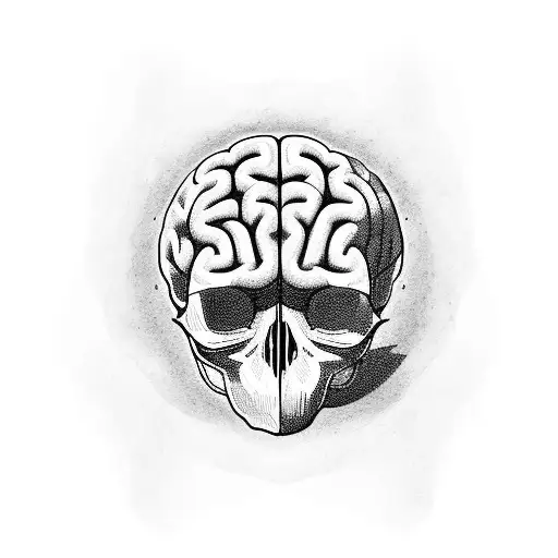 A Brain Morphing Into A Skull