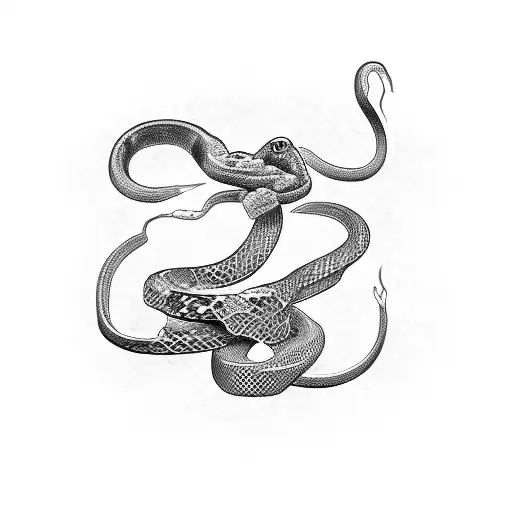 Snake Looking At Each Other