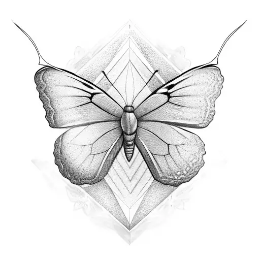 Butterfly Emerging From A Diamond