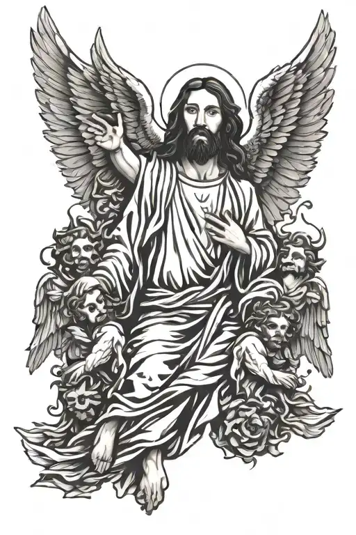 Jesus And His Angels