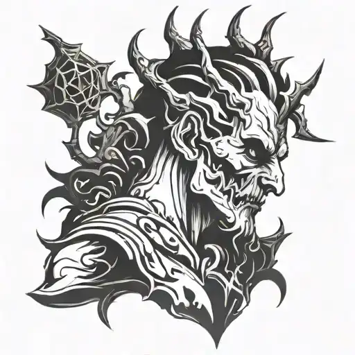 Be Free To Create Evil Neck Art Themed Around Blasphemy Of God