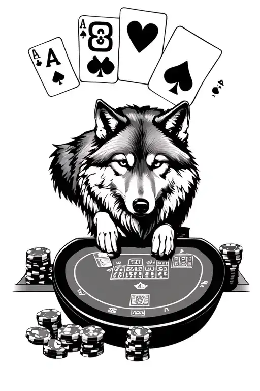 Wolf At A Poker Table