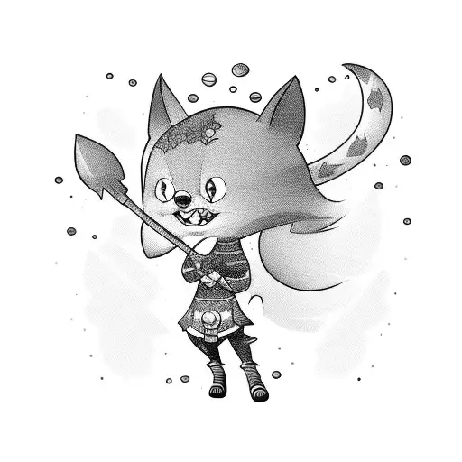 A Cartoon Character Getting A Fisiterapy Treatment Under A Tree