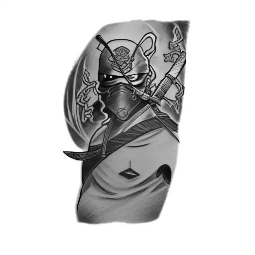 A Ninja With A Samurai Sword