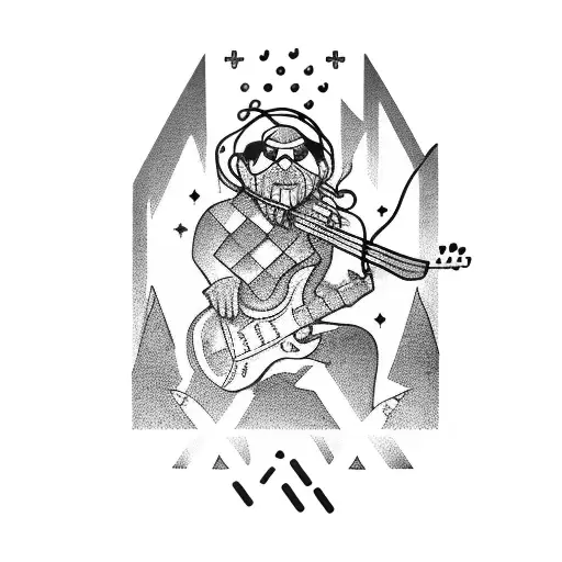 Rock Band Playing On Top Of A Mountain