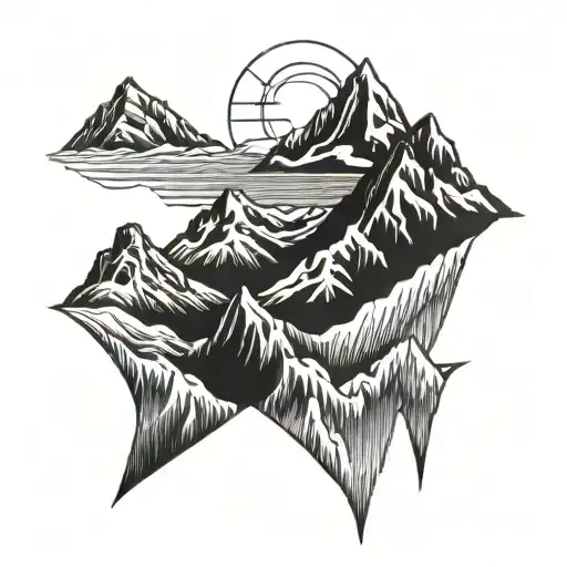 4 Peak Mountain Range