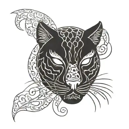 Japanese Panther Cat Mask