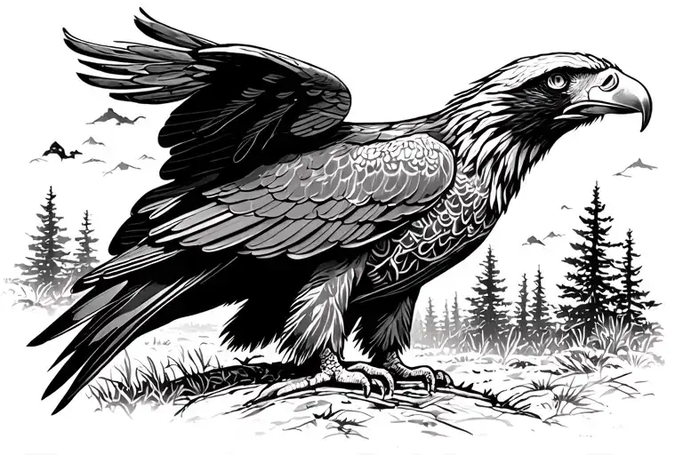 Outdoor Scene Featuring An Eagle