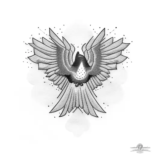 Black Bird Eating Crisp Bread