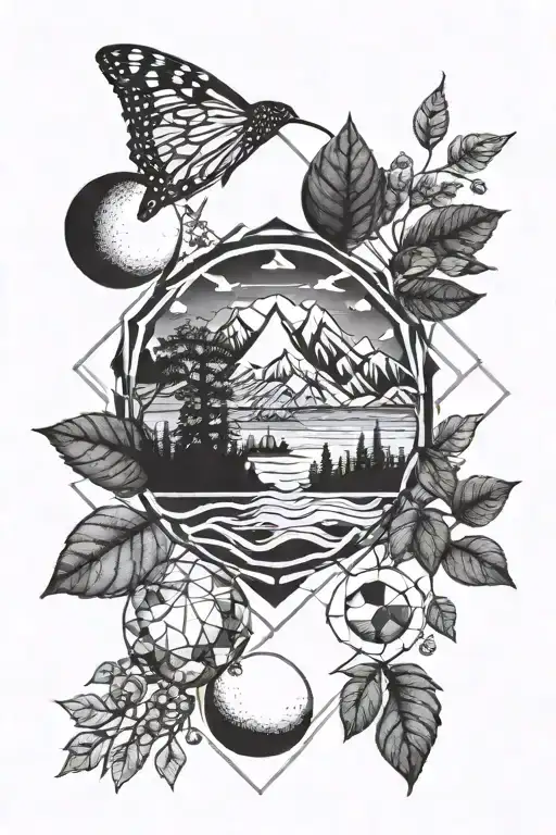 Geometric Nature Scene