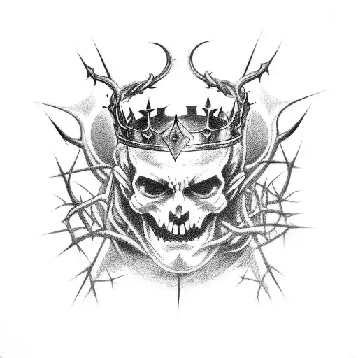 Crown With Thorns And Demons