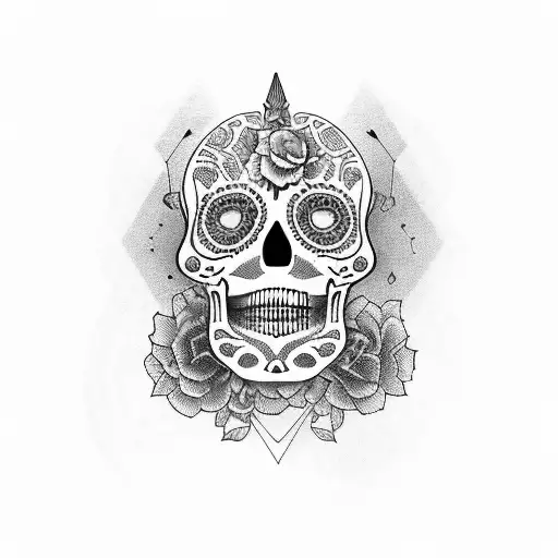 Mexican Style Dia De Los Muertosarm Sleeve