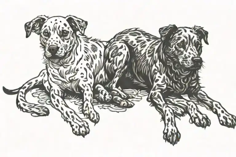 Dead Dog Touching Alive Dog