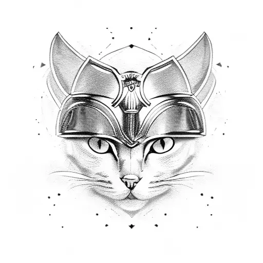 Cat With A Valkyrie Helmet