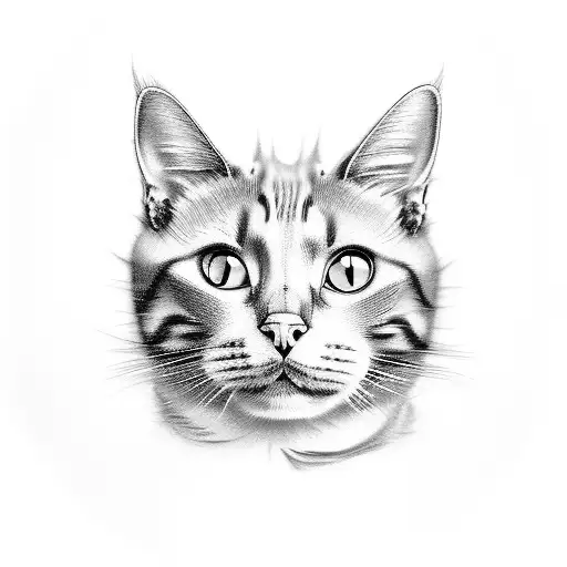 Hyperrealistic Cat Face