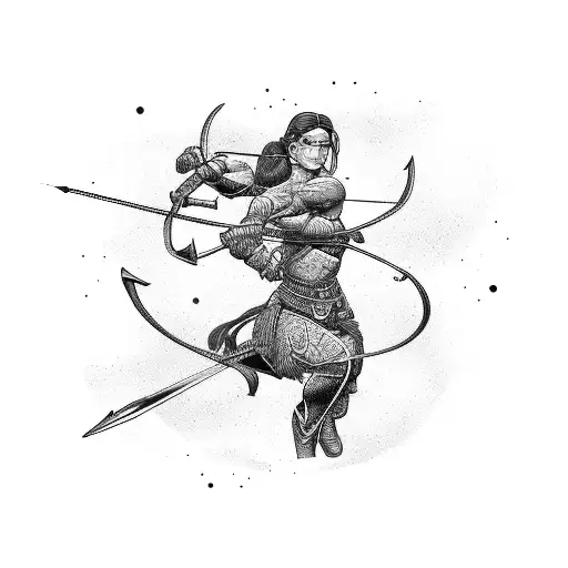 Female Archer Bow Dark Hair Conan