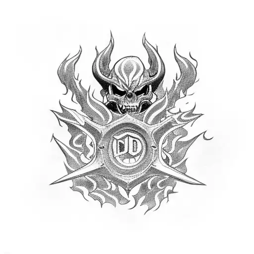 A Demonic Car Speeding Through A Fiery Saloon