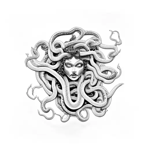 Medusa With Angry Snakes