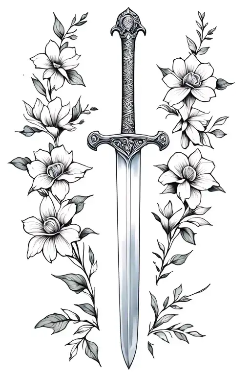 Sword And Flowers