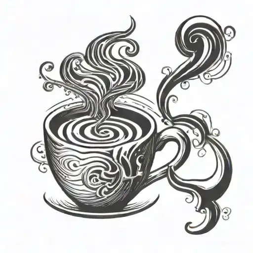 A Steaming Coffee Cup With Swirling Steam Forming The Shape Of A Heart