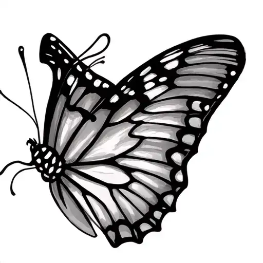 Fine Line Butterfly