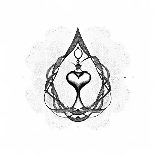 Tree On Top Of A Hourglass That Looks Like A Infinity Sign