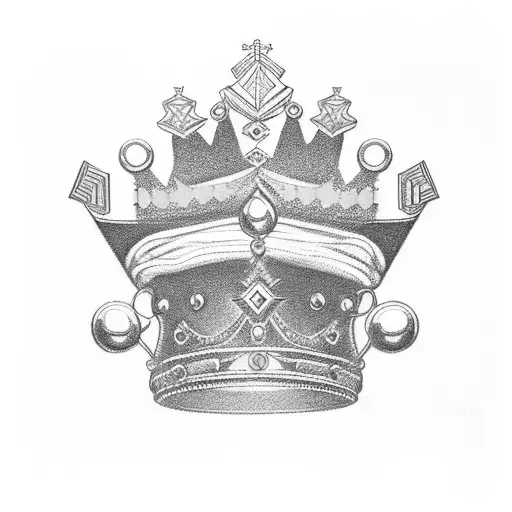 Bracelet Letter M With Crown