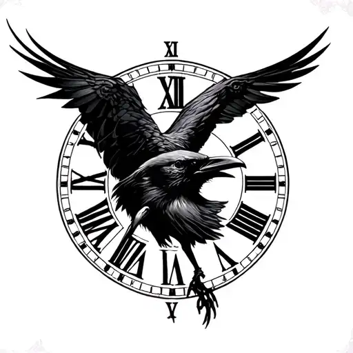 Raven And Clock