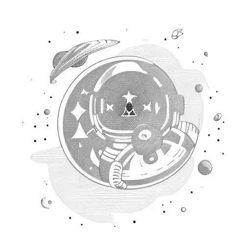 An Astronaut Exploring A Mysterious Planet Filled With Floating Red Balloons