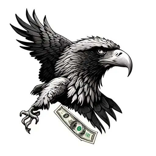 Money And Eagle With Evil Face