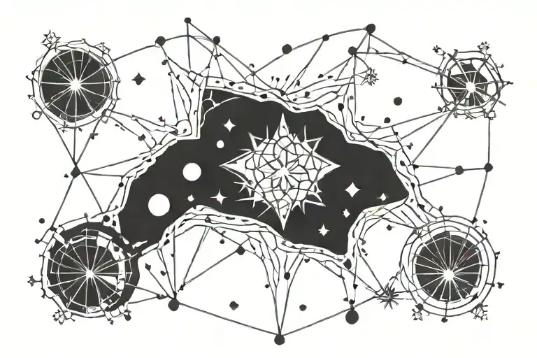 Rays Thick Line Constellation Leo Dark