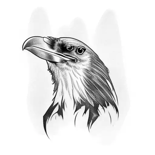 Black Raven Side Profile Flying