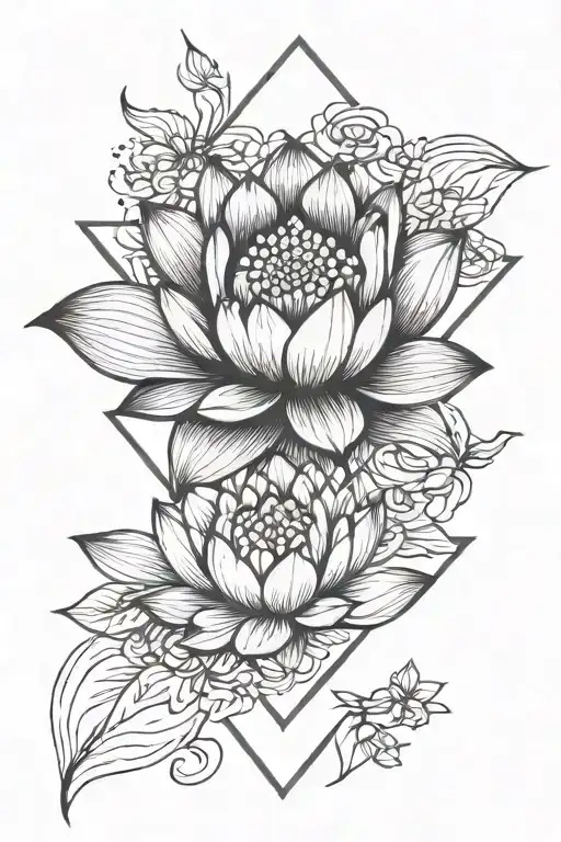 Diamond And Lotus Flower Growing