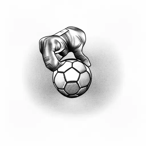 A Journalist Writing With A Football Pen