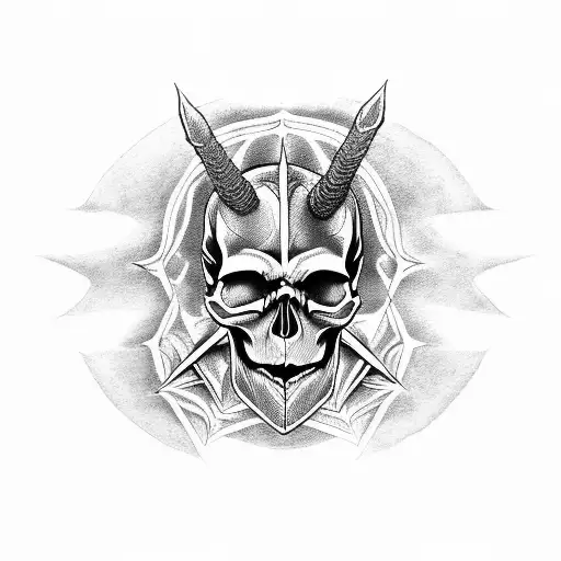 Skull With Satan