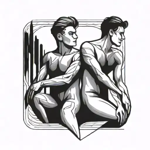 Gay Couple Abstract