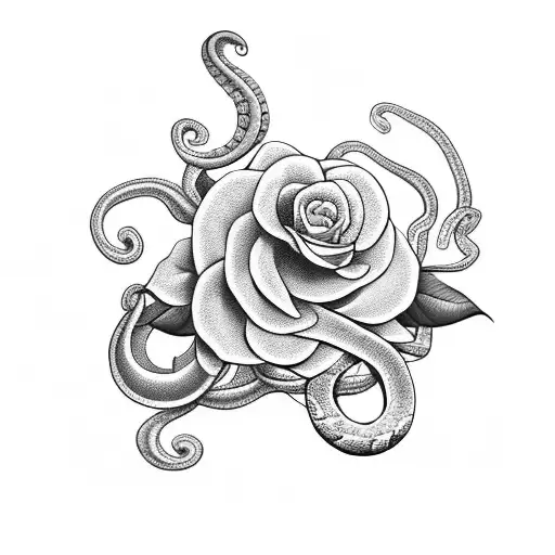 Snake With Jasmine Flower