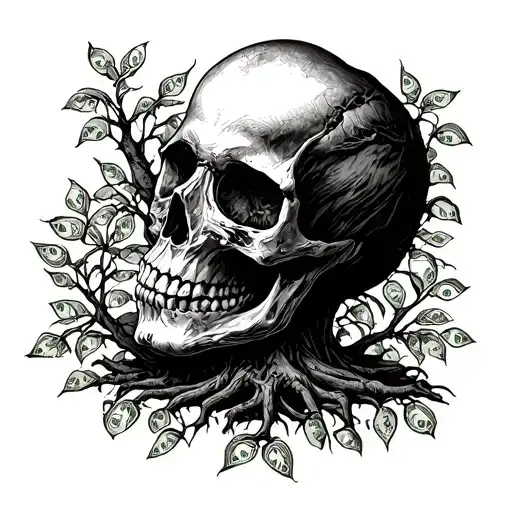 Skulls Money Tree Growing Jamel