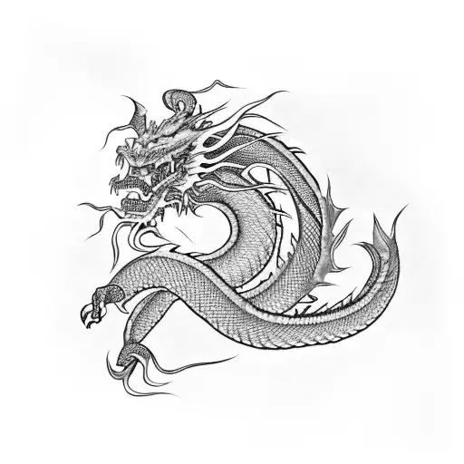 Japanese Dragon Ascending