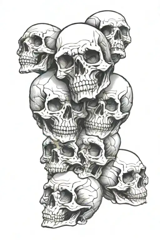 Skull See No Evil Speak No Evil
