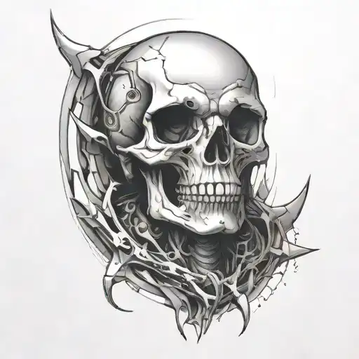 Skull Futuristic Alien