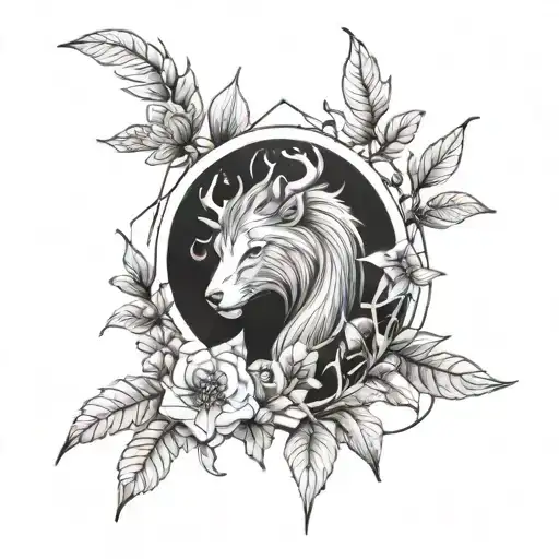 A Tattoo Showcasing The Beauty Of Nature And Animals As A Symbol Of Resilience And Growth